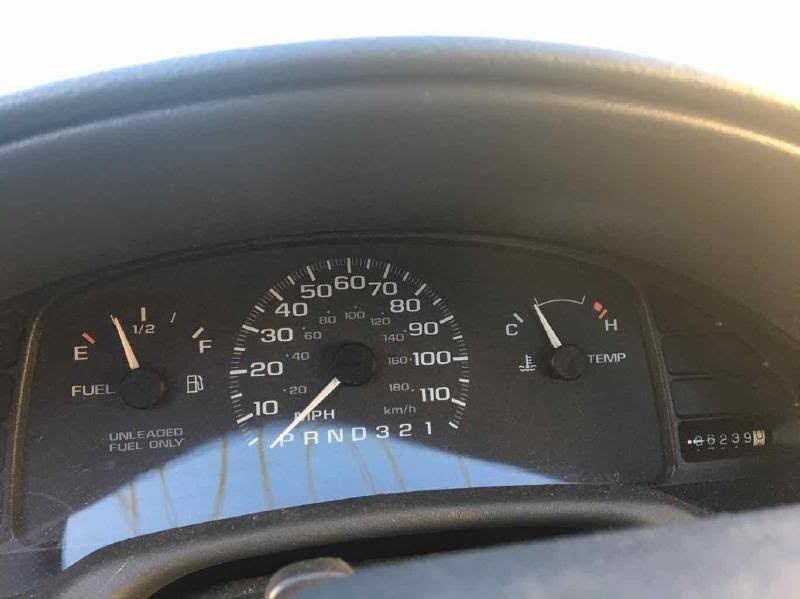 1998 CHEVY CAVALIER Used Instrument Cluster Bezel US, AT, w/o tachometer; 4 speed, mechanical odometer (cluster)