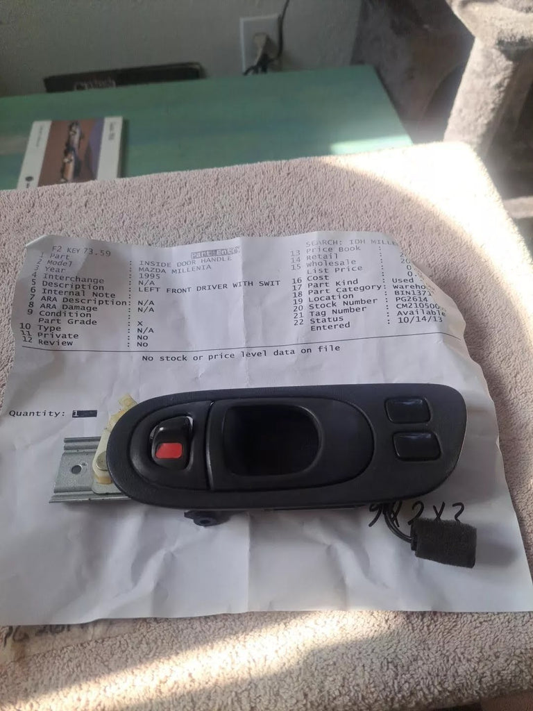 2002 MAZDA MILLENIA Used Front Door Handle Inside