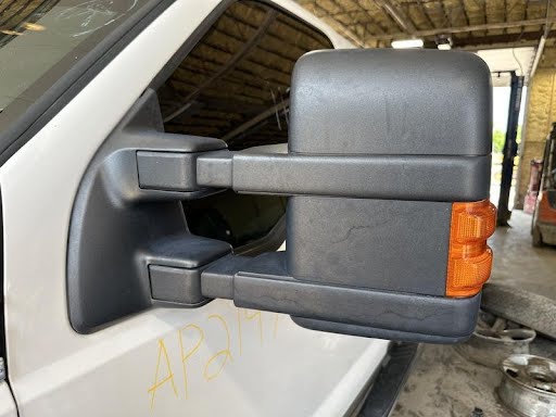 2012 FORD TRUCK-F250 SUPER DUTY (1999 UP) USED Mirror Door Power, (dual arms heated, lamps), black textured entire head, power telescopic, memory, LH