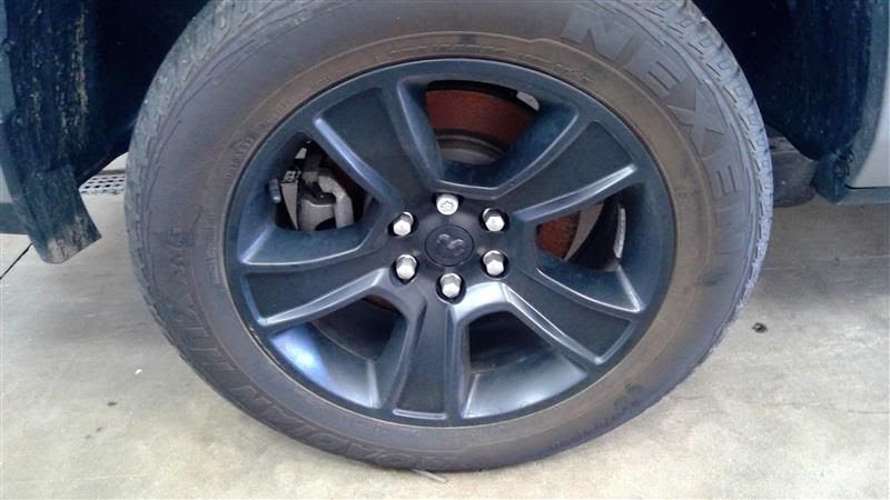 2022 DODGE TRUCK-1500 (1994 UP) Wheel new style (6 lug wheel), 20x9, road wheel, 5 spoke, single spoke, black (opt WRP)