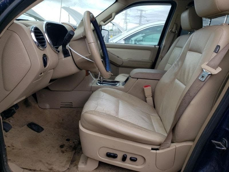 2006 FORD EXPLORER Seat Front Used (bucket), (air bag), leather, electric, LH, 10 way, (lumbar), w/o memory - Color Tan