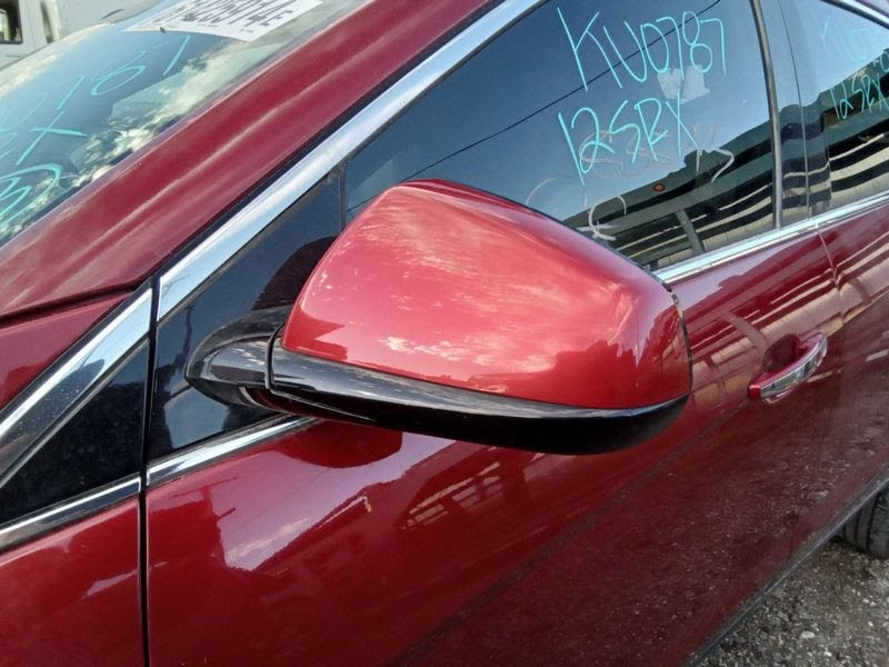 2012 CADILLAC SRX Used Mirror Door Power, power folding (opt DR4), w/o etched warning on glass; LH & RH - Maroon
