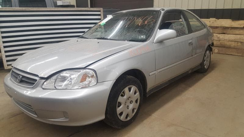 2000 Honda Civic Used Sunvisor (without illumination), LH Gray