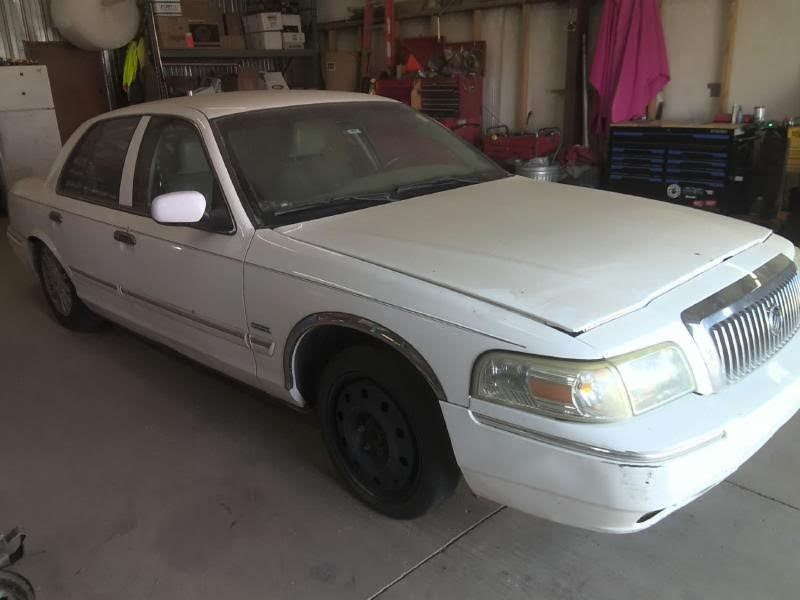 2008 MERCURY GRAND MARQUIS Used Sunvisor (single visor), (illuminated), LH -Color Grey