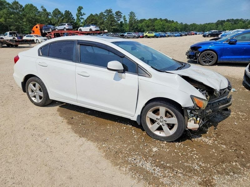 2012 HONDA CIVIC Used Mirror Door - Power, (body color), w/o signal lamp; non-heated, RH - Color -White