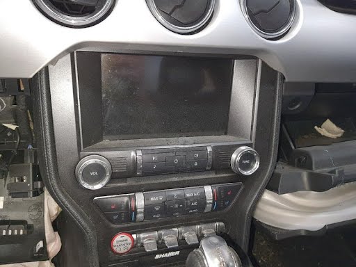 2017 - FORD MUSTANG - Used - CD Player/Radio - control panel (includes start button and climate module), 8.0" screen opening, EcoBoost, w/o heated and cooled seats