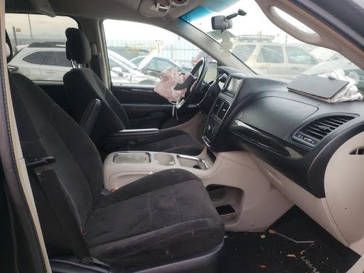 2013 DODGE CARAVAN Used Seat Front (bucket), (with air bag), cloth, electric, RH Color :Black