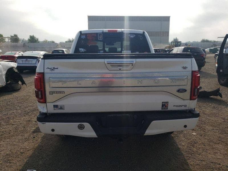 2017 FORD TRUCK-F150 Used Tailgate/Trunk Lid -aluminum trim panel, (rear view camera), Platinum, tailgate step white