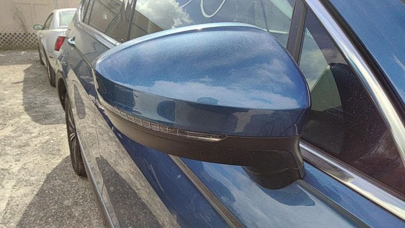 2018 VOLKSWAGEN TIGUAN Used Mirror Door (power, painted cap), Mexico built (VIN 3, 1st digit), w/o camera; blind spot alert, RH 2B2B - Silk Blue Metallic