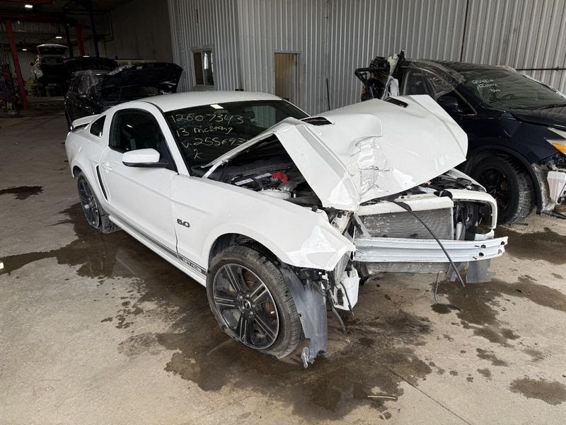 2013 FORD MUSTANG Used Mirror Door Power (spotter glass), painted, heated glass, RH - White (puddle light required)