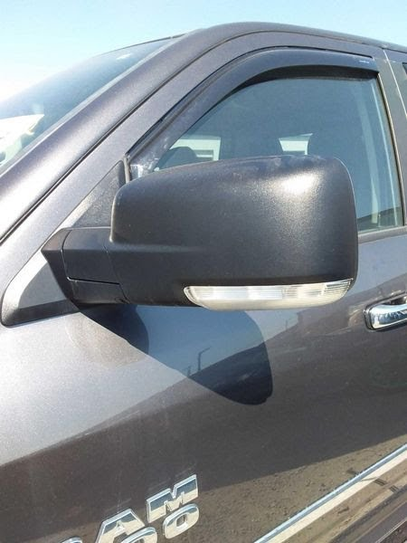 2018 DODGE TRUCK-1500 (1994 UP) Used Mirror Door Power, 6x9", black textured, courtesy lamps, LH - #68462827AA