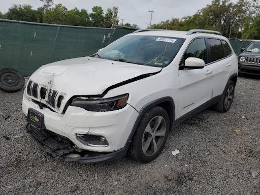 2019 Jeep Cherokee (except Grand Cherokee) Used Door Front (electric), tempered glass, automatic up and down, (opt JP3, driver and front passenger), LH #White
