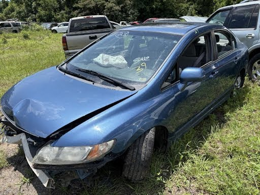 2006 Honda Civic Used Door Front - (electric), Sdn, LH, exc. DX (Atomic Blue Metallic #B537M)