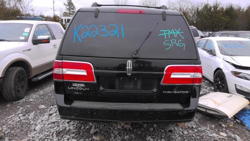 2008 LINCOLN NAVIGATOR Used Bumper Assy (Rear) includes cover (park assist, without sensor holes in cover), 119" WB, standard hitch (4 pin connector)