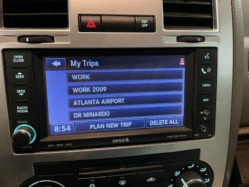 2010-JEEP GRAND CHEROKEE-Radio/CD Player Display-receiver, AM-FM-DVD-navigation-20 GB HDD-MP3 rear view camera compatible (face plate ID RER)
