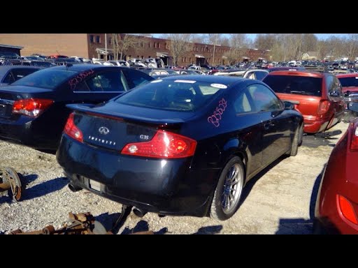 2005 Infiniti G35 Used Seat Front LH & RH (bucket), (air bag), (leather), (electric), Cpe Black