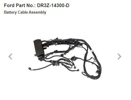 2014 - FORD MUSTANG -  Battery Wiring Harness - DR3Z-14300-D  (Brand New)