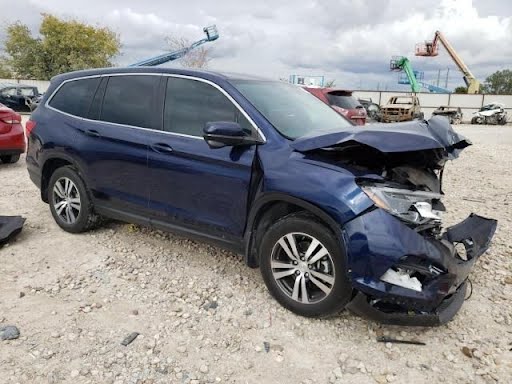 2018 HONDA PILOT Used Mirror Door (power), US market, painted, w/o turn signal; non-heated (FWD), RH obsidian blue (B588P)