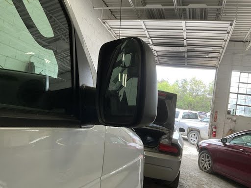 2012 - FORD VAN E350 - used - Mirror Door - Power, (sail mounted), pedestal, (spotter glass, black body), RH