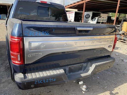 2016 FORD TRUCK-F150 Used Tailgate/Trunk Lid aluminum trim panel, (rear view camera), Platinum, tailgate step Blue