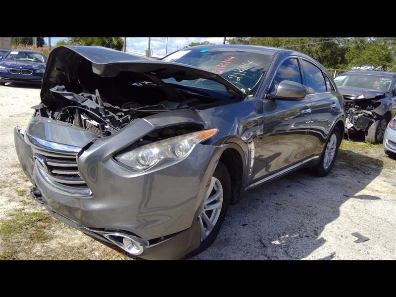 2012 INFINITI FX Used Mirror Door Power, (heated), w/o surround view; automatic reverse tilt, LH  (GRY)