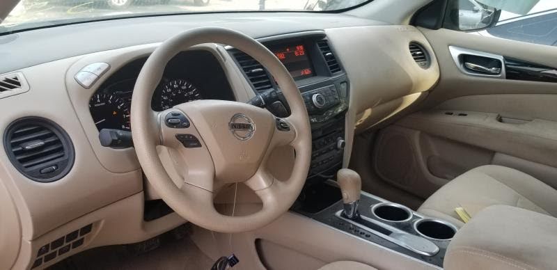 2013 NISSAN PATHFINDER Used Steering Wheel WITH aIR BAG w/o leather almond