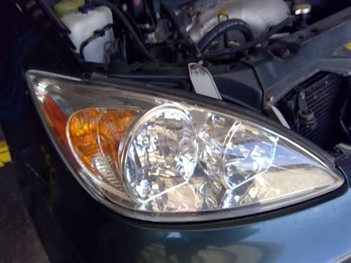 2003 TOYOTA CAMRY Used Headlight Assembly RH, LE (chrome trim)