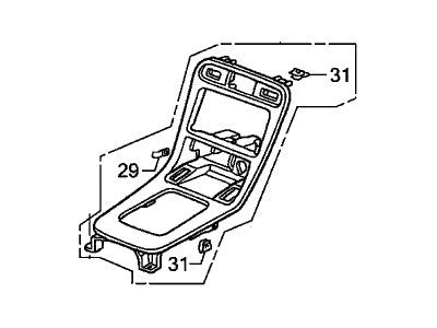 1999 ACURA CL Used Console Front (Brand New) - Color -Wood Grain