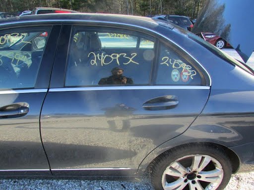 2013-MERCEDES C CLASS-Door Rear (side of vehicle)- 204 Type, C250, Sdn, LH - Color: Steel Gray Metallic (Gray) - 755
