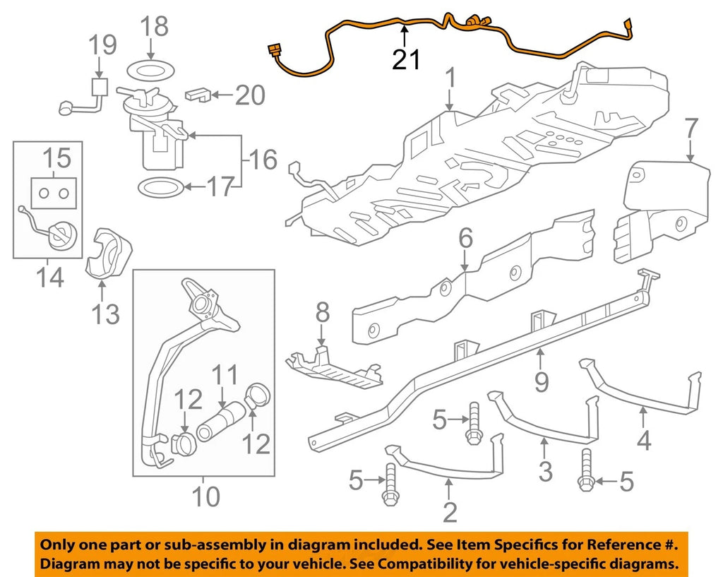 2015 Chevy Traverse Brand New Wiring Harness Fuel System Components-Wire Harness (Part Number: 23452893)
