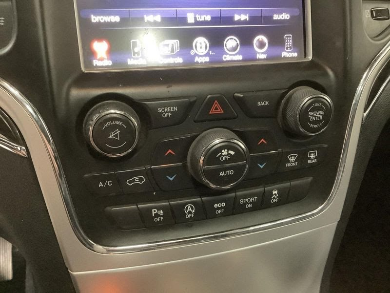 2017 JEEP GRAND CHEROKEE Used AC Control/Heater (see also Radio or TV Screen)	 temperature control, (dual zone automatic temperature control), 8.4" screen (touch screen), automatic engine stop and start, park assist
