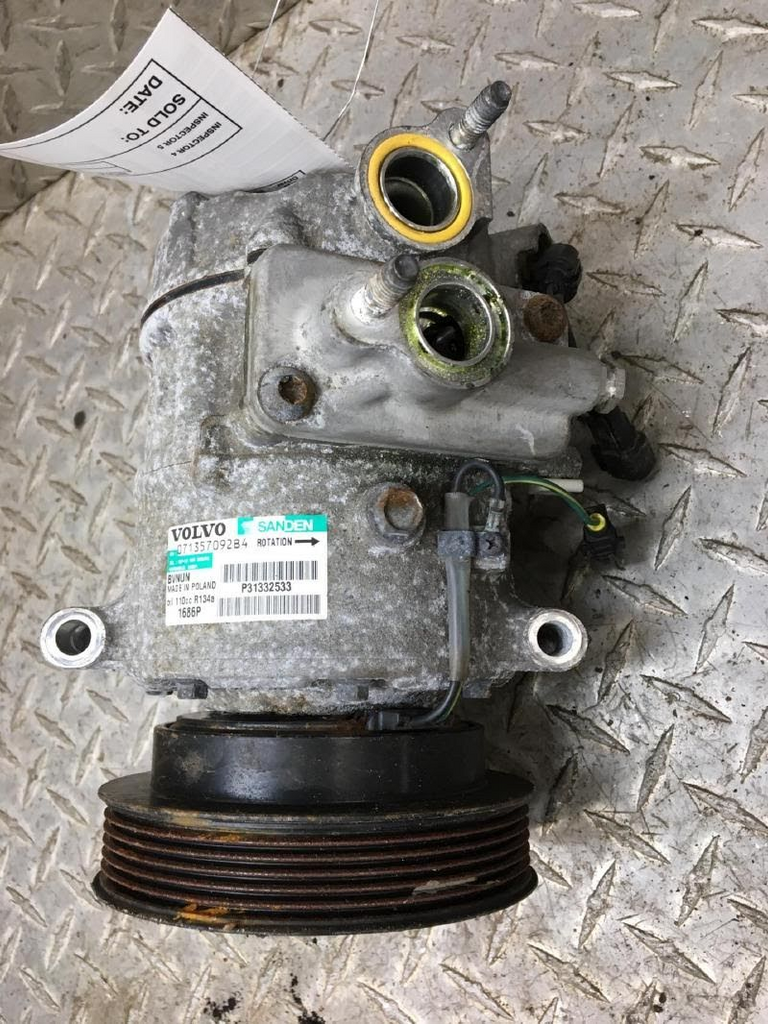 2013 Volvo 60 Series Used A/C Compressor  S60, T6 (6 cylinder)
