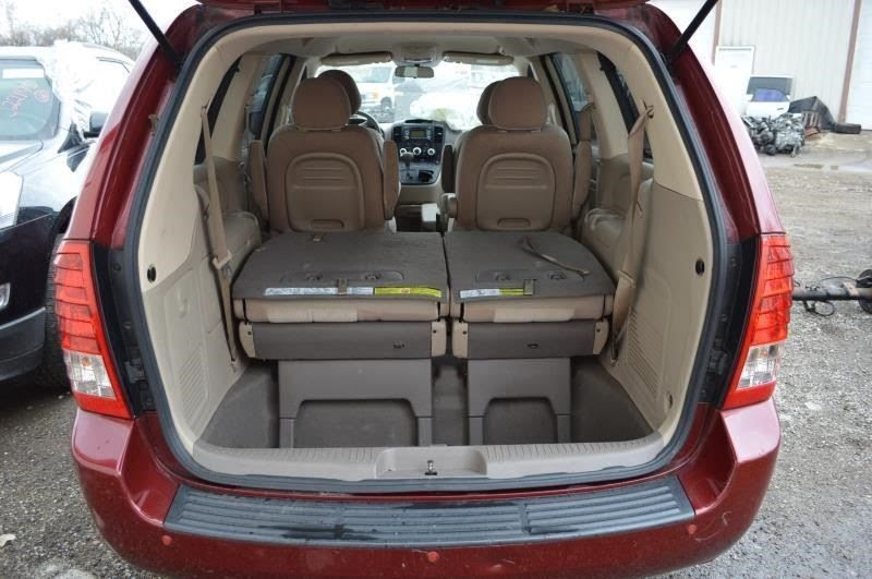2014 Kia - Sedona Used Seat Belt Rear Driver side - 3rd row seat belt retractor - Color Tan