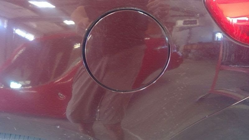 2019 KIA OPTIMA Used Fuel Filler Door - Rear; EX, LX, S & SX; W/O HYBRID US BUILT - Color: Sangria Red Metallic