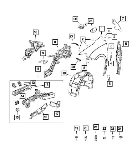 2020 - CHRYSLER PACIFICA - used - Charge Port Door - 68239861AA