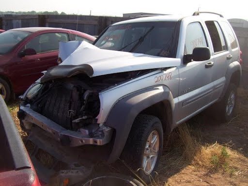 2004 JEEP LIBERTY Used Door Rear (side of vehicle) (side), light tint, LH, electric window regulator  Silver