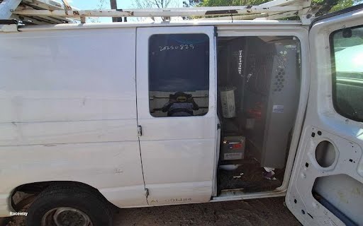 2007-FORD VAN E250-Door Rear (side of vehicle)-side, hinged, rear, window - Color - White