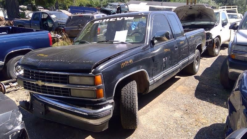 1993 CHEVY TRUCK-1500 SERIES (1988-1999) Used Mirror Door Manual, door mounted, 3 bolt,- LH & RH  - Black