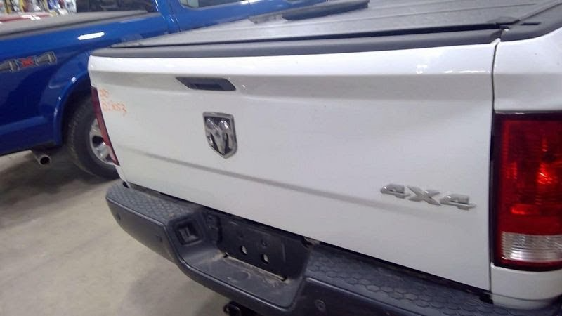 2018 DODGE TRUCK-2500 SERIES (1994 UP) Used Tailgate/Trunk Lid  (rear view camera), Ram's head (emblem) - White