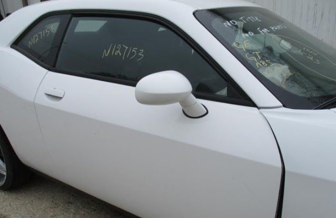 2017 DODGE CHALLENGER (CHRYSLER) Used Mirror Door  (painted), memory, RH White