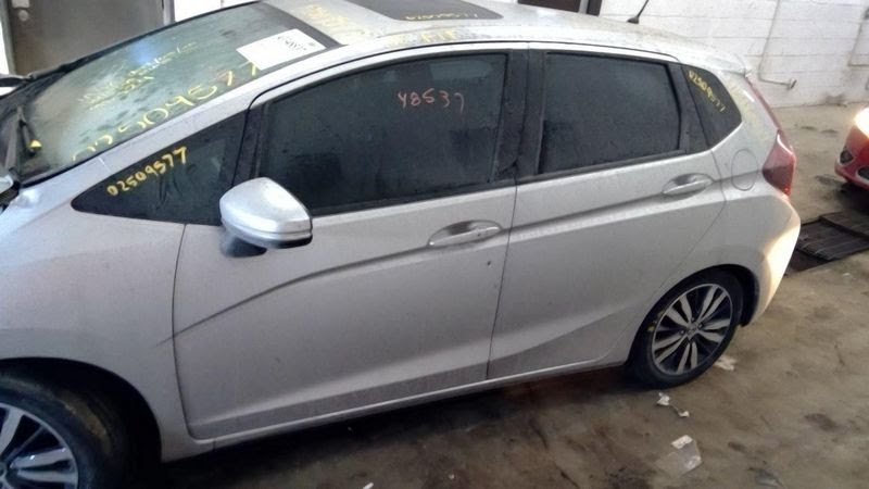 2015 Honda Fit Used Door Front driver only automatic up and down, (LH) Silver NH700M