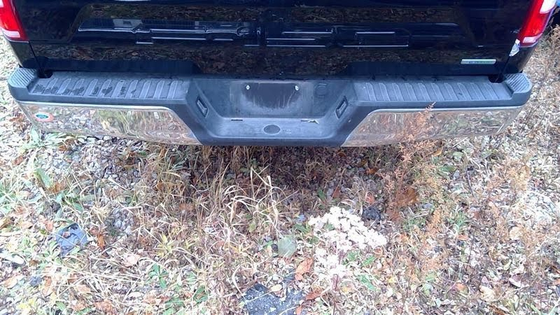 2016 FORD TRUCK-F150 Used Bumper Assy (Rear) includes cover  ball mount in bumper, (4 pin trailer connector), (without park assist), chrome