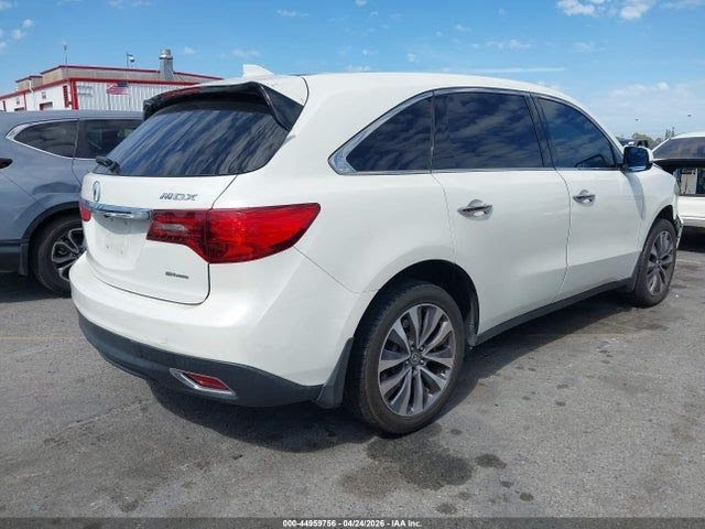 2016 ACURA MDX Used Mirror Door Power, (heated), w/o lane keep assist; RH WHITE