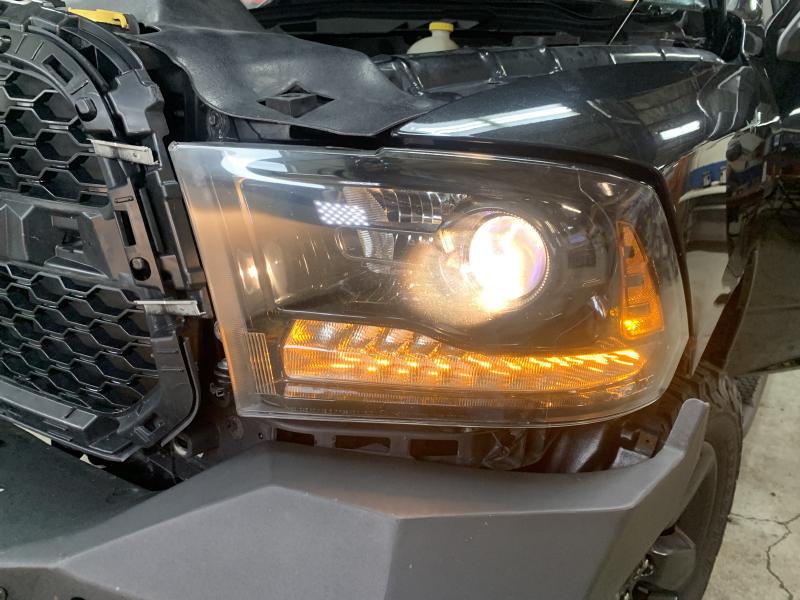2017 Dodge Truck-3500  Headlight Assembly (halogen), projector, black background, LH